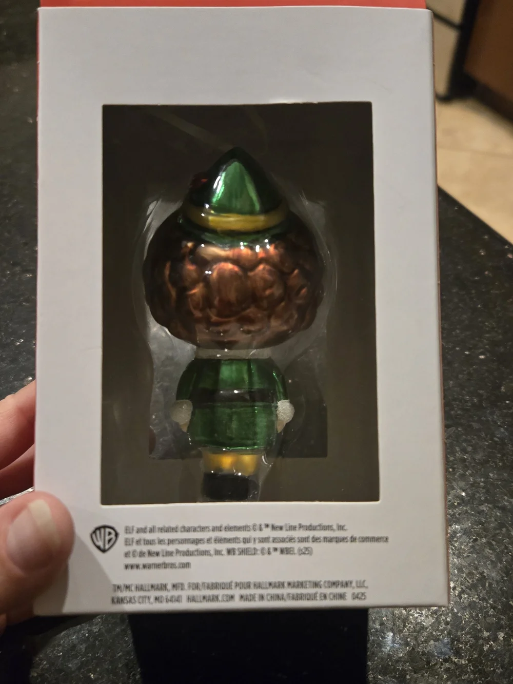 Hallmark Buddy the Elf Green & Gold Holiday Ornament